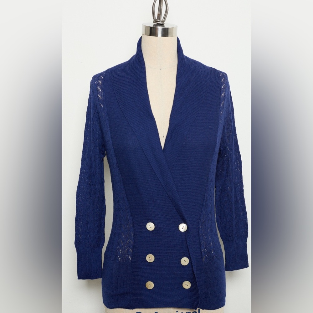 Double-breasted Knit Sweater 100% Cashmere[NEW]